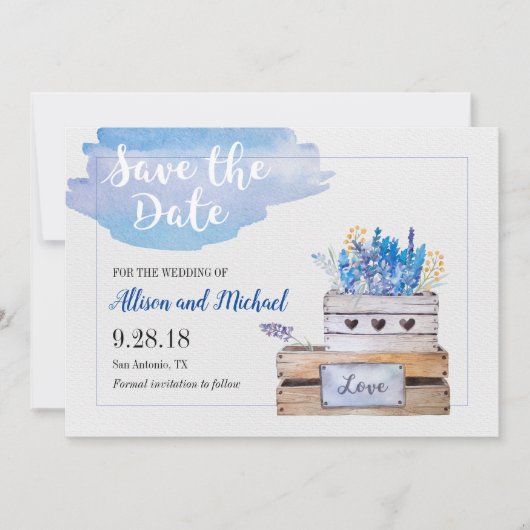 Rustique Enregistrer la carte de date (Devant)