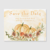 Rustique Enregistrer le Citrouille de date Magnet  (Devant)