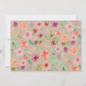 Rustique été Floral Kraft Faire-part de mariage (Dos)