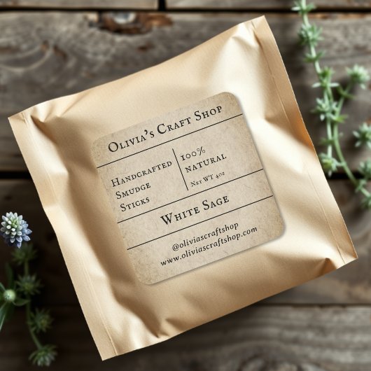 Rustique | Étiquettes Sage Smudge