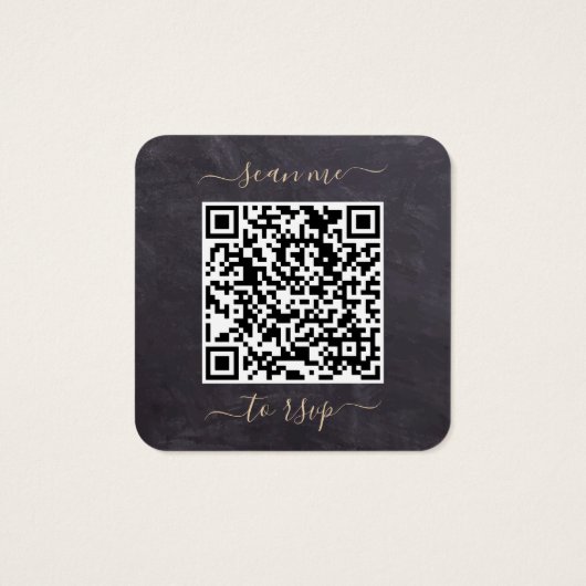 Rustique Eucalyptus Botanique Mariage QR Code RSVP (Dos)