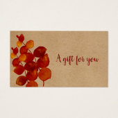 Rustique Eucalyptus Feuille certificat cadeau (Devant)