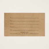 Rustique Eucalyptus Feuille certificat cadeau (Dos)