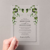 Rustique Eucalyptus Feuilles de mariage Invitation (In situ (ordinateur de poche))