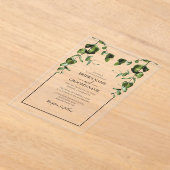 Rustique Eucalyptus Feuilles de mariage Invitation (Poser)