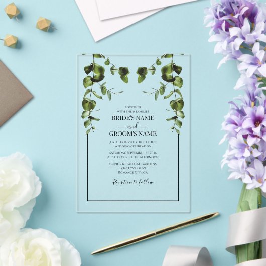 Rustique Eucalyptus Feuilles de mariage Invitation (Insitu (Mariage))