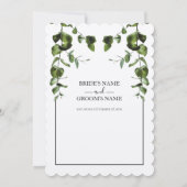 Rustique Eucalyptus Feuilles de mariage Invitation (Dos)