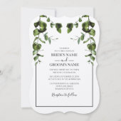 Rustique Eucalyptus Feuilles de mariage Invitation (Devant)