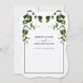 Rustique Eucalyptus Feuilles de mariage Invitation (Dos)