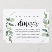 Rustique Eucalyptus, Invitation de dîner de mariag (Devant / Derrière)