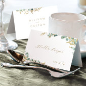 Rustique eucalyptus vert boho mariage Carte Place