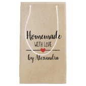 Rustique fait maison avec amour petit sac cadeau (Devant)