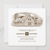 rustique | Ferme | Invitations de mariage en bois  (Devant)