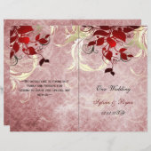 Rustique feuille rouge hiver bi pli programme de m (Devant / Derrière)