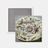 Rustique Figuline-schaal met een witte achtergrond Magneet (Voorkant / Achterkant)