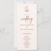 Rustique Fleur sauvage Terracotta Boho Programme d (Devant)