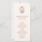 Rustique Fleur sauvage Terracotta Boho Programme d (Devant)