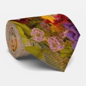 Rustique Fleurs d'automne Mariage Cravate (Roulé)
