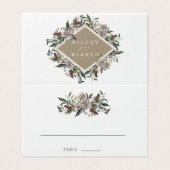 Rustique Floral Automne Mariage d'hiver Table Plac (Outside Unfolded)