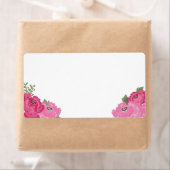 Rustique floral blanc Grands Étiquettes de adresse (En situation)