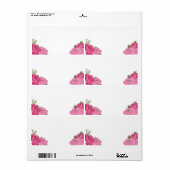 Rustique floral blanc Grands Étiquettes de adresse (Feuille entière)