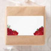 Rustique floral blanc Grands Étiquettes de adresse (En situation)