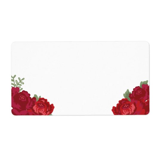 Rustique floral blanc Grands Étiquettes de adresse (Devant)