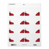 Rustique floral blanc Grands Étiquettes de adresse (Feuille entière)
