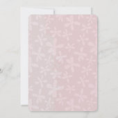 Rustique Floral Blush Faire-part de mariage rose (Dos)