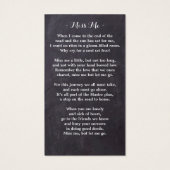 Rustique Floral carte de prière funéraire (Dos)