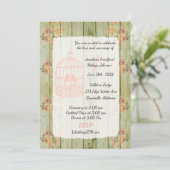 Rustique Floral Chic Floral Invitations de mariage (Debout devant)