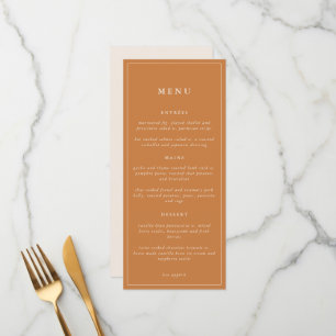 Rustique Floral Élégant minimaliste Mariage Menu