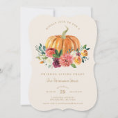Rustique Floral Friendsgiving Diner Invitation (Devant)