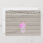 Rustique Floral Girl Purple Baby shower Invitation (Dos)