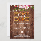 Rustique Floral Home Sweet Home Fête Invitation (Devant)
