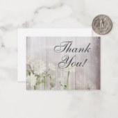 Rustique Floral Moderne Merci Carte Note (Devant/Arrière en situation)