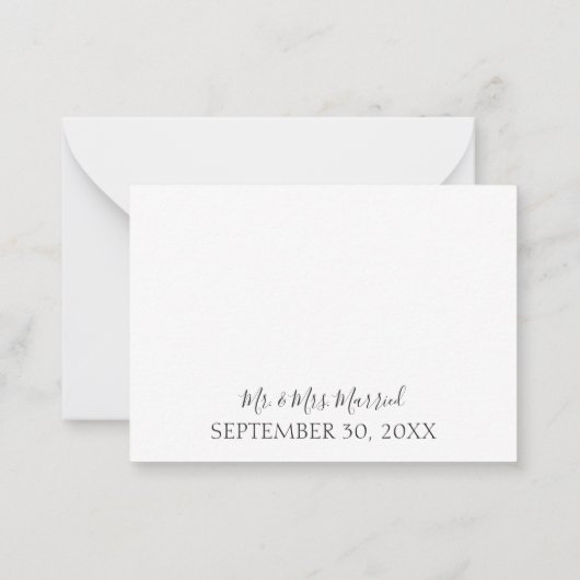 Rustique Floral Moderne Merci Carte Note (Dos)