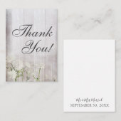 Rustique Floral Moderne Merci Carte Note V2 (Devant / Derrière)