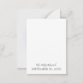 Rustique Floral Moderne Merci Carte Note V2 (Dos)