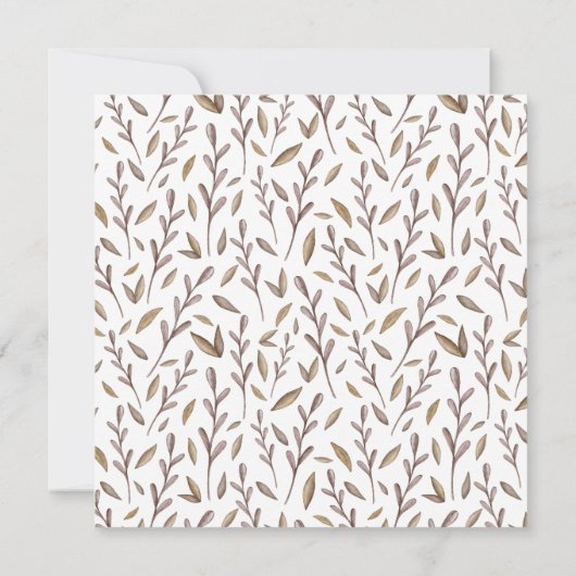 Rustique Floral Moving Faire-part (Dos)