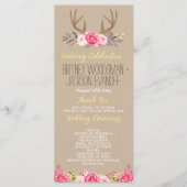 Rustique Floral Peony & Deer Antler Programmes de  (Devant)
