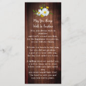 Rustique Floral Photo Funeral Carte de prière comm (Dos)