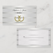 Rustique Golden Horseshoes Argent Wht Place Cartes (Devant / Derrière)