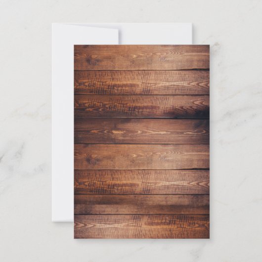 Rustique grange foncé Merci photo mariage (Dos)