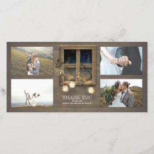 Rustique Grange Mason Jar illumine Merci Mariage