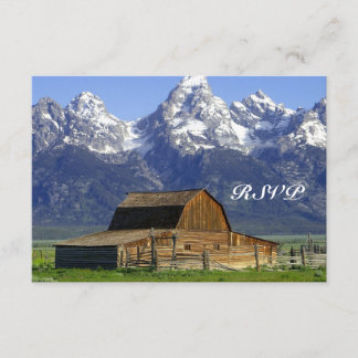 Rustique Grange Rocky Mountain Wedding Cartes RSVP