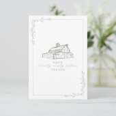 Rustique Grange Sage Vert Mariage blanc RSVP (Debout devant)
