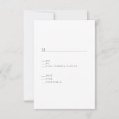 Rustique Grange Sage Vert Mariage blanc RSVP (Dos)