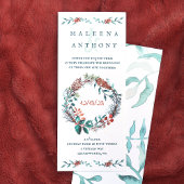 Rustique Green & Cuivre Invitation de mariage d'hi