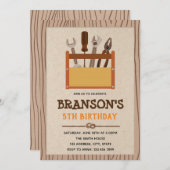 Rustique handyman faire fête Invitation (Devant / Derrière)